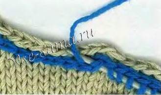 Набрать петли как при вязании лицевых петель Набрать петли как при вязании лицевых петель