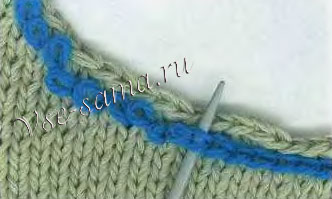 Выполнив тамбурный шов, расцепить петли Выполнив тамбурный шов, расцепить петли