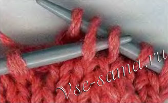 Провязать третью петлю лицевой Провязать третью петлю лицевой