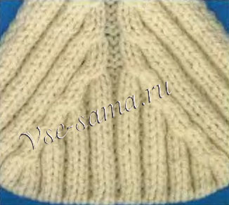 Убавление петель в полотне, связанном резинкой 2 х 2 Убавление петель в полотне, связанном резинкой 2 х 2