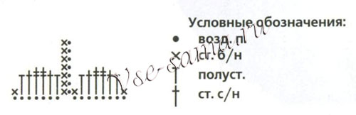 Схема для вязания листика Схема для вязания листика