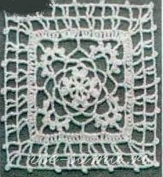 Узор крючком - квадратик, фото Узор крючком - квадратик, фото