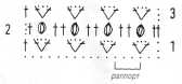 Схема к ажурному узору 38 Схема к ажурному узору 38