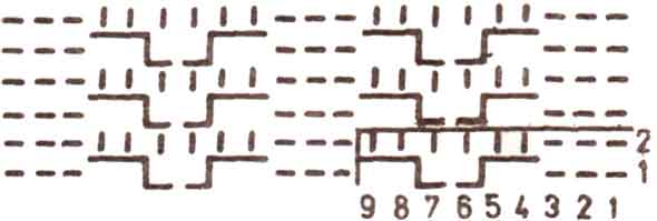 Узоры с тремя перемещенными петлями Узоры с тремя перемещенными петлями