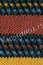 Узор спицами - многоцветный Узор спицами - многоцветный