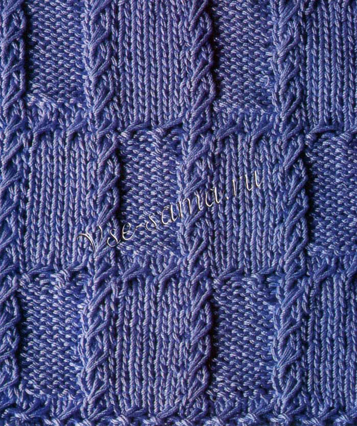 Клетчатый узор с косами Клетчатый узор с косами