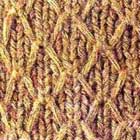 Узор спицами - ромбы из протяжек