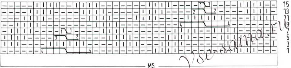 Схема узора "стрекоза" Схема узора "стрекоза"