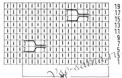 Схема узора "узелки"