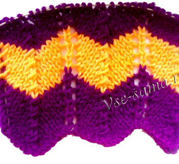 Зигзаг спицами