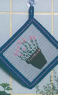 Прихватка - Горшочек с травкой Прихватка - Горшочек с травкой