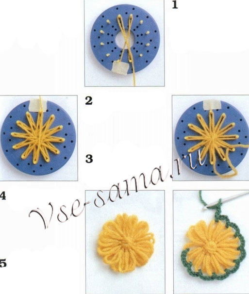 Шаль карамельного цвета на тенерифе, изготовление цветка