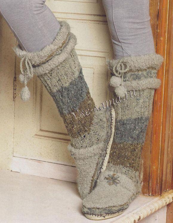 сапожки спицами сапожки спицами