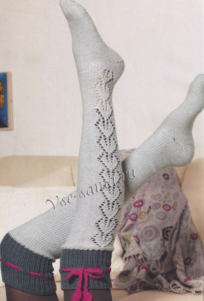 Гольфы с подвязками из сердечек, фото Гольфы с подвязками из сердечек, фото