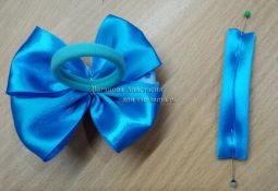 МК - Бантик из атласной ленты Двойной, двухъярусный, 18 МК - Бантик из атласной ленты Двойной, двухъярусный, 18