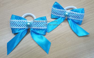 МК - Бантик из атласной ленты Двойной, двухъярусный, 29 МК - Бантик из атласной ленты Двойной, двухъярусный, 29