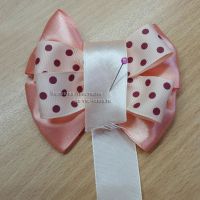 МК - Бантик из атласной ленты Двойной, двухъярусный, 9 МК - Бантик из атласной ленты Двойной, двухъярусный, 9