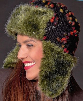 Осенний авангард - ушанка спицами, фото Осенний авангард - ушанка спицами, фото
