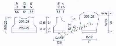 Выкройка для вязания болеро Выкройка для вязания болеро