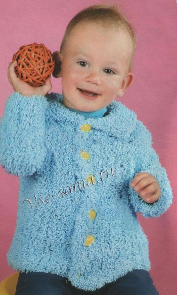 Голубой жакетик для ребенка, фото Голубой жакетик для ребенка, фото