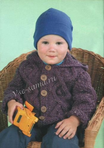 Кофточка фиолетовая с капюшоном, фото Кофточка фиолетовая с капюшоном, фото