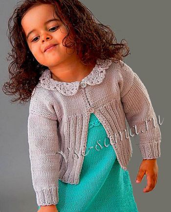 Кокетливый жакет для девочки, фото Кокетливый жакет для девочки, фото