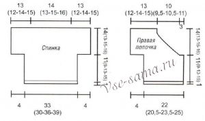 Выкройка для вязания меланжевого жакетика Выкройка для вязания меланжевого жакетика