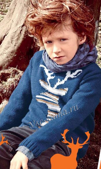 Пуловер с оленем, фото Пуловер с оленем, фото