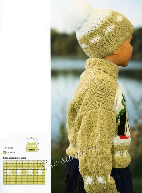 Схема и выкройка для вязания шапки Схема и выкройка для вязания шапки