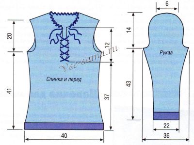 Выкройка для вязания жаккардового пуловера Выкройка для вязания жаккардового пуловера