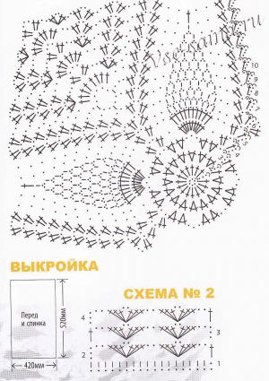 Схемы и выкройка для вязания желтого жилета Схемы и выкройка для вязания желтого жилета