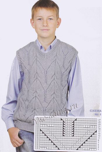 Жилет для подростка спицами, фото Жилет для подростка спицами, фото