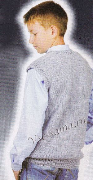 Жилет для подростка спицами, фото 2 Жилет для подростка спицами, фото 2