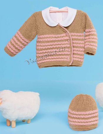 Жакет и шапка бежевого цвета, фото Жакет и шапка бежевого цвета, фото