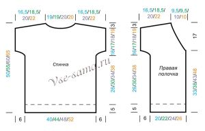 Выкройка для вязания жакета