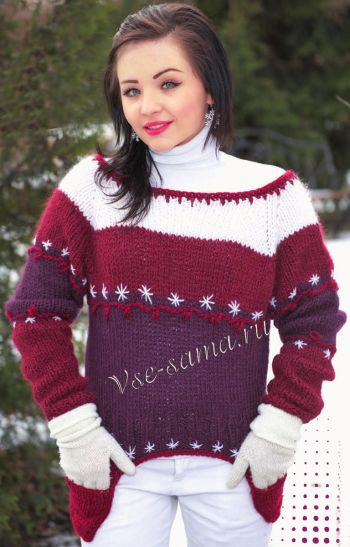 Тёплый джемпер с навесными карманами, фото Тёплый джемпер с навесными карманами, фото