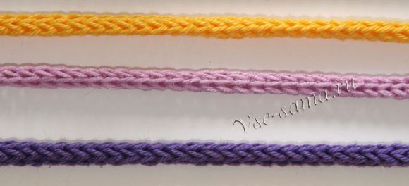 Шнур связанный на катушке крючком, фото Шнур связанный на катушке крючком, фото