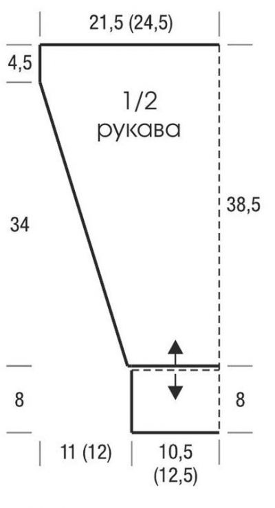 Выкройка рукава жакета Выкройка рукава жакета