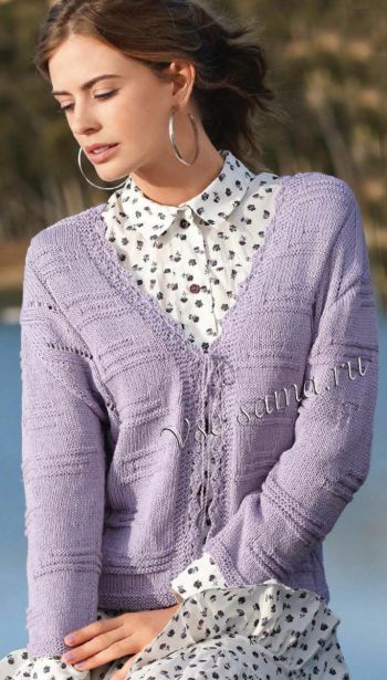 Классический жакет с рельефными узорами, фото Классический жакет с рельефными узорами, фото