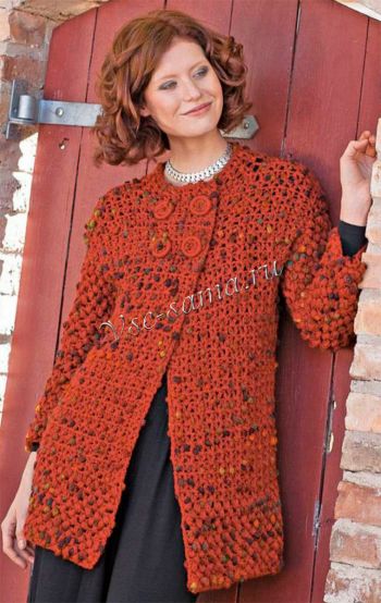 Двубортный жакет из фантастической пряжи, фото Двубортный жакет из фантастической пряжи, фото