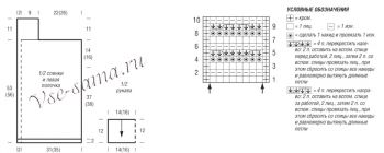 Схема и выкройка для вязания жакета