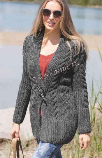 Серый жакет с шалевым воротником, фото Серый жакет с шалевым воротником, фото