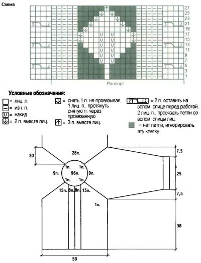 Схема и выкройка для вязания жакета Схема и выкройка для вязания жакета