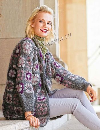 Жакет из бабушкиных квадратов, фото Жакет из бабушкиных квадратов, фото