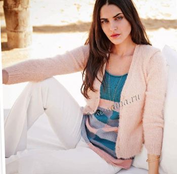 Жакет с V-образным вырезом, фото Жакет с V-образным вырезом, фото