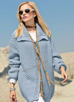 Жакет с узором из протяжек Жакет с узором из протяжек