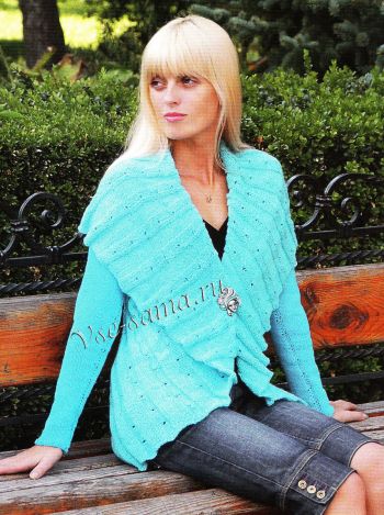 Жакет с воротником-рюшей, фото Жакет с воротником-рюшей, фото