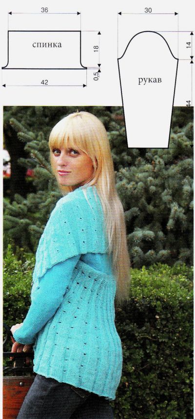 Выкройка для вязания жакета Выкройка для вязания жакета
