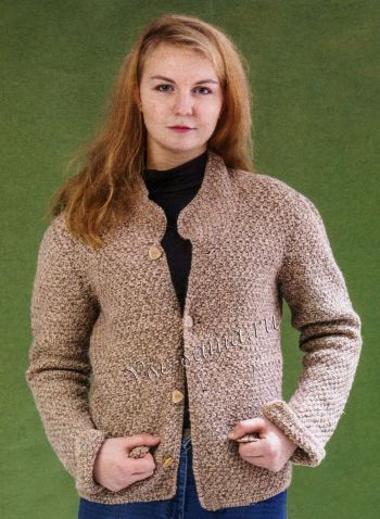 Жакет с жемчужным узором, фото модели Жакет с жемчужным узором, фото модели
