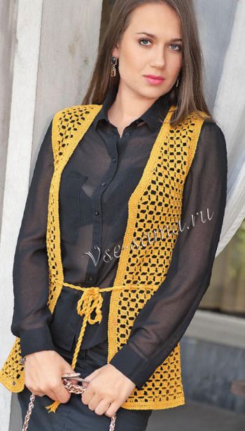 Филейный жилет, фото Филейный жилет, фото